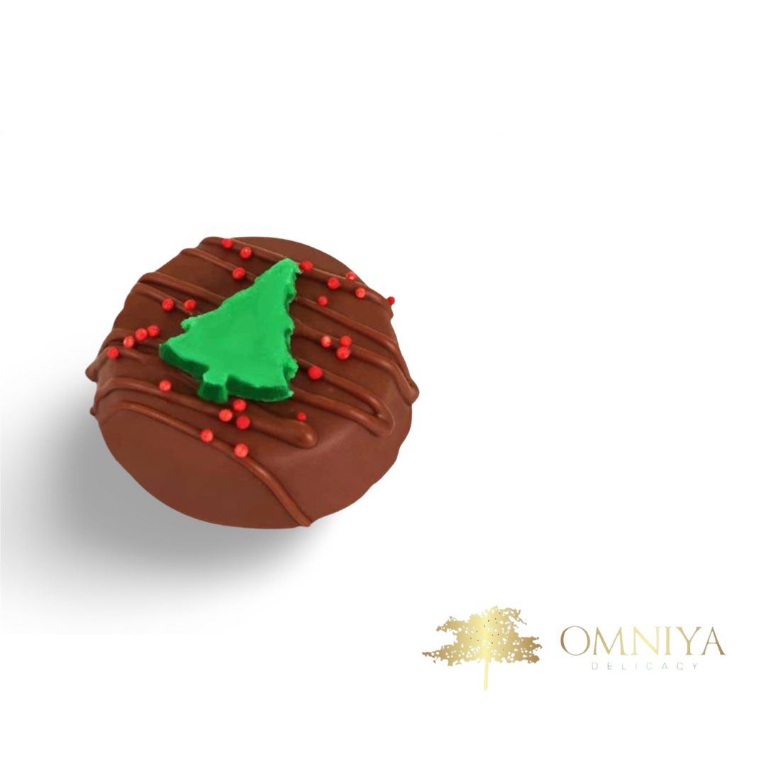 Chocolate Round Cream Lotus Christmas Tree
