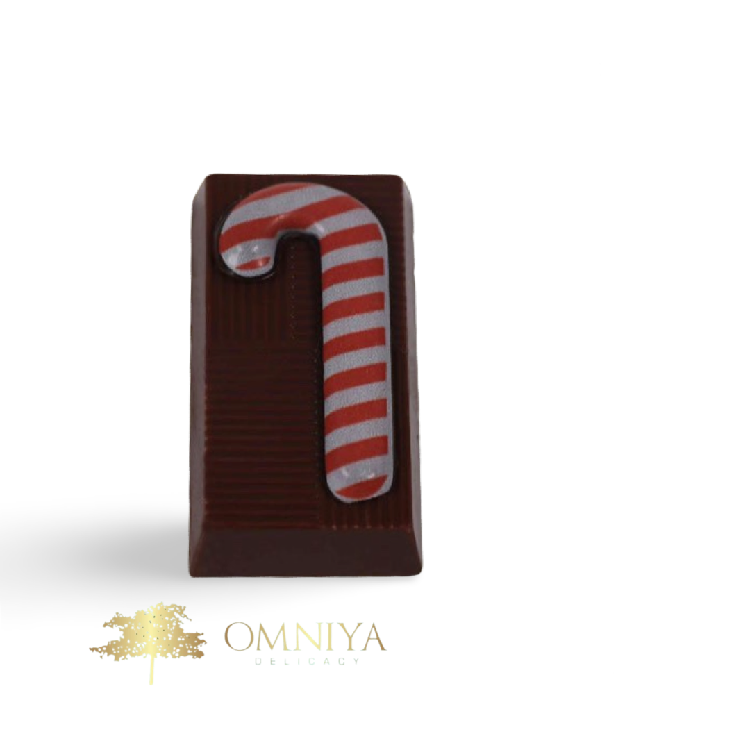 Chocolate Christmas Cane - caramelized croquette