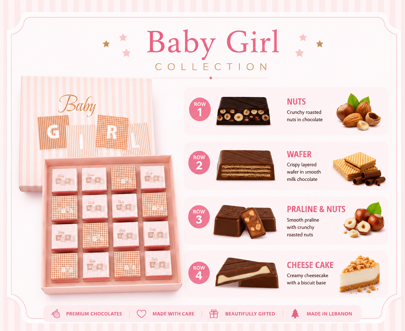 Baby Girl Baby Shower Chocolate Gift