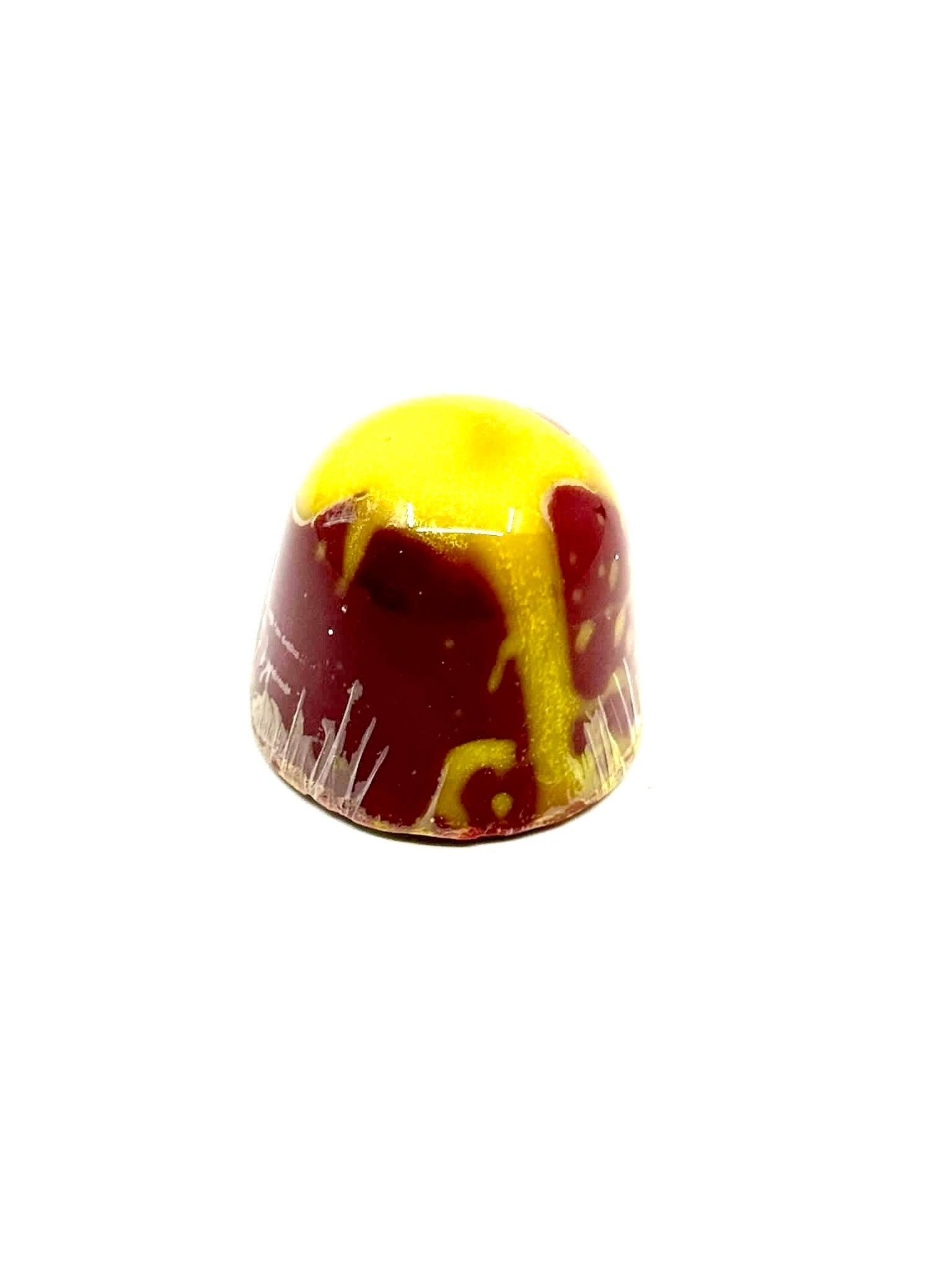Burgundy Crystal Belgian Chocolate Bonbon