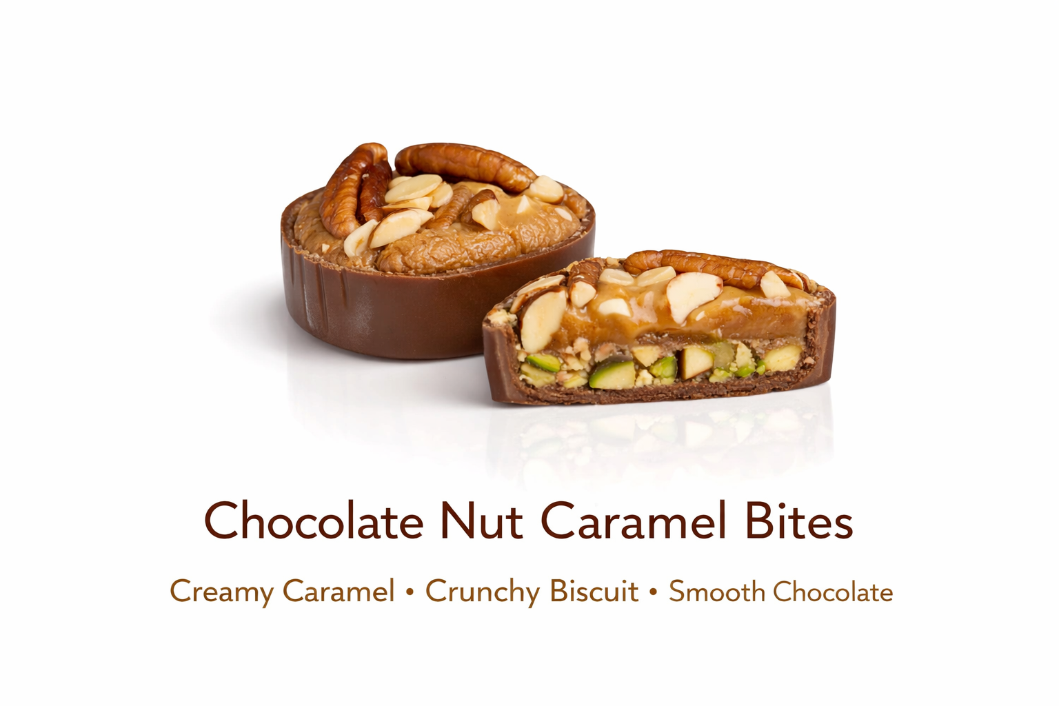 Chocolate Caramel Croquant Almond and Pecan