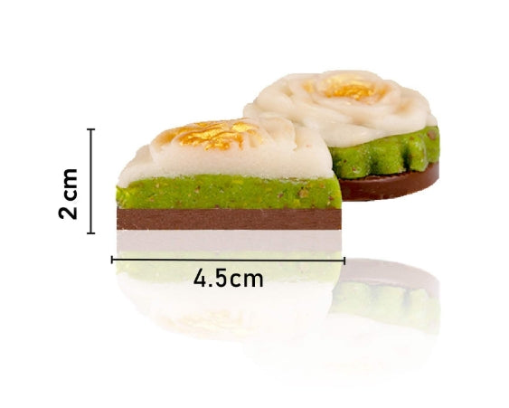 Chocolate Marzipan Rose with Pistachio