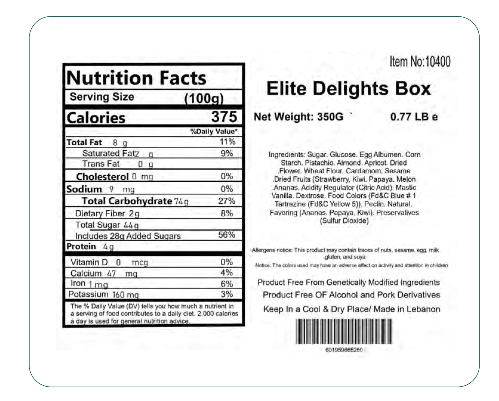 OMNIYA Delicacy – Elite Delights Gift Box (1 Count, 28-Piece Gourmet Assorted Sweets) – Pistachio, Rose, Nougat, Apricot, and Sesame – Mediterranean Luxury Treat