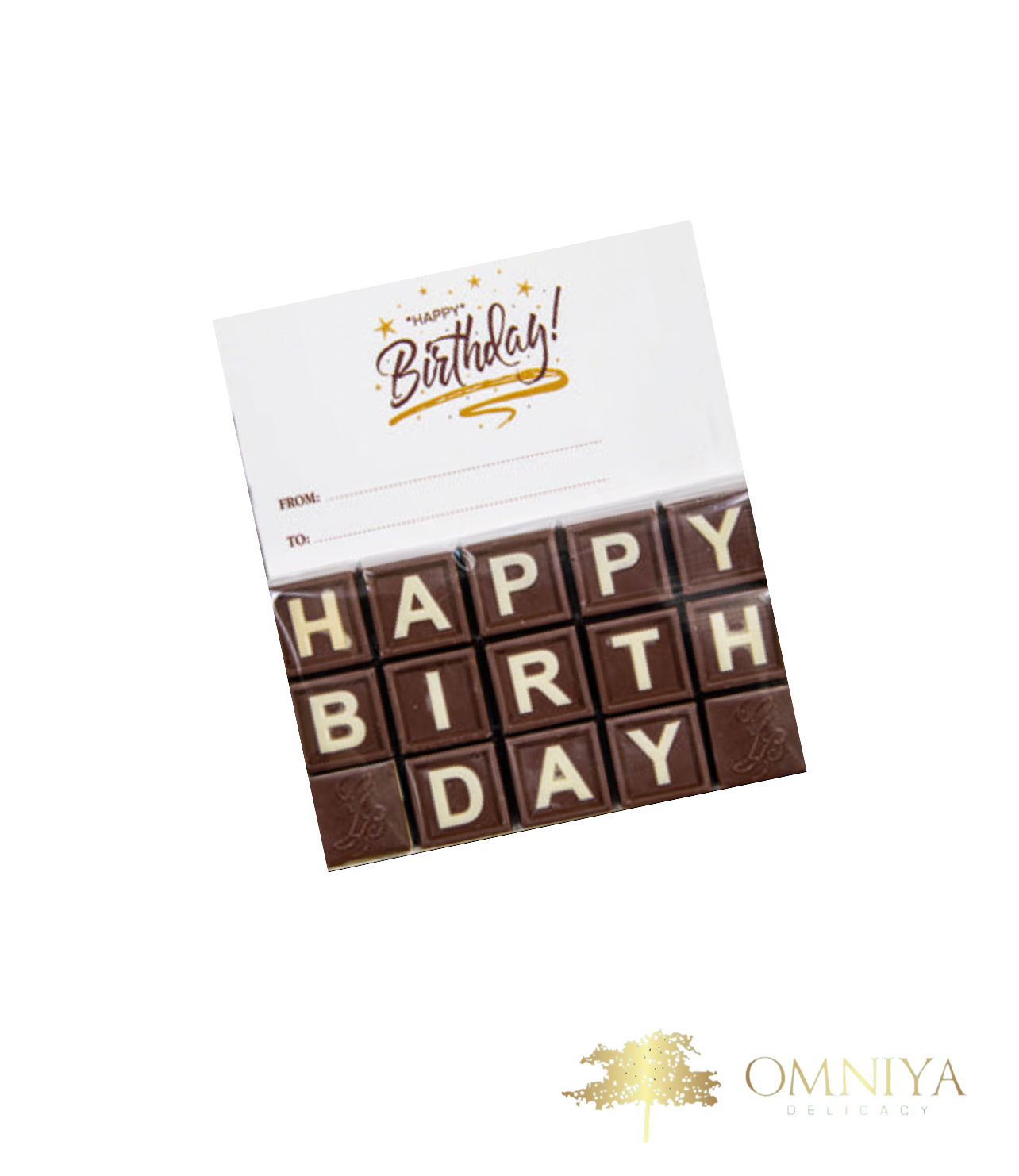 Happy Birthday Chocolate Card - 15 Pieces Tablet