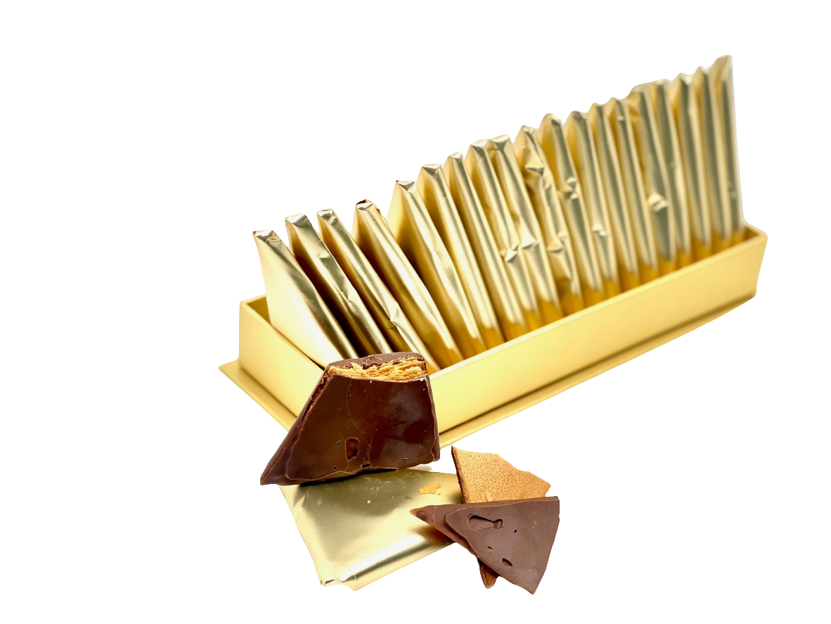 Omniya Delicacy Luxurious Chocolate Crêpe Box – Crunchy Crepe Rolls Dipped in Premium Belgian Milk Chocolate – Gourmet Dessert Gift Box