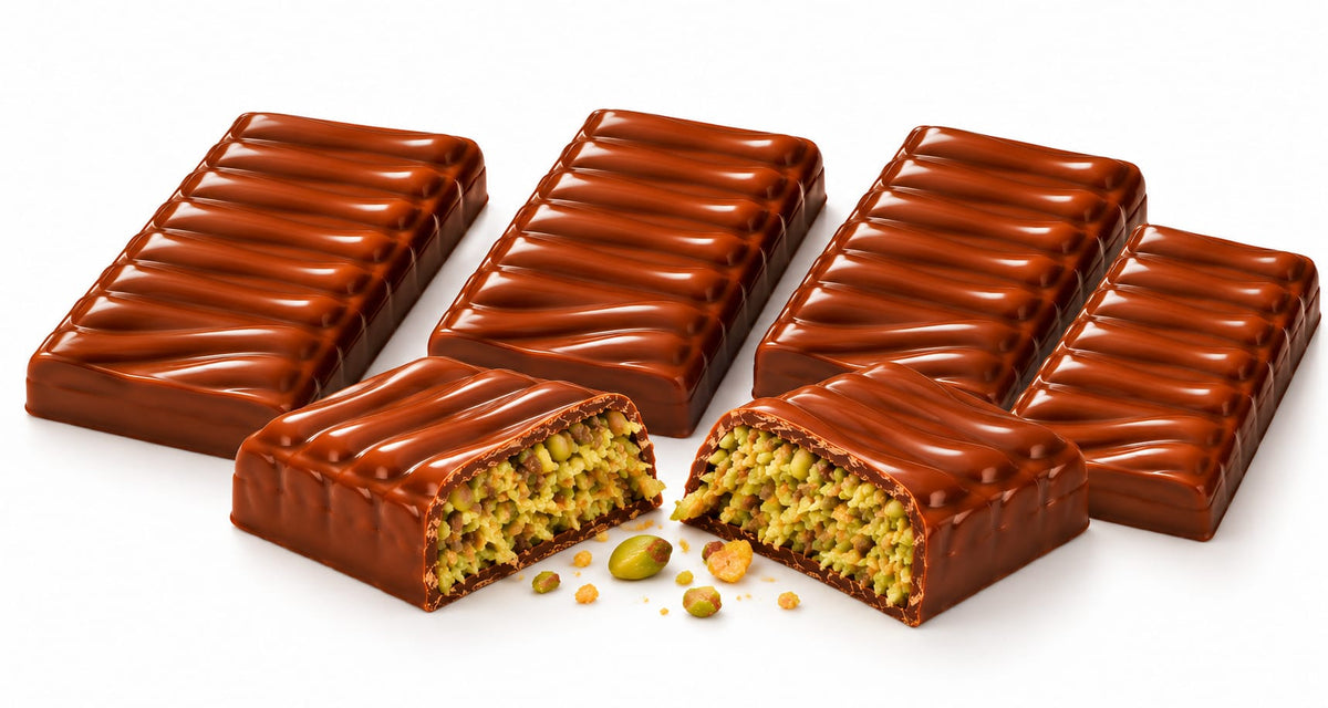 OMNIYA Delicacy Mini Dubai Pistachio Kunafa Chocolate Bar 40g – Belgian Milk Chocolate with Crispy Kunafa & Pistachio Cream Filling – Viral Middle Eastern Gourmet Treat