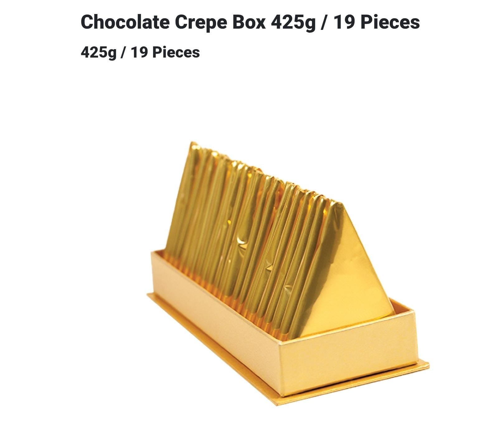 Omniya Delicacy Luxurious Chocolate Crêpe Box – Crunchy Crepe Rolls Dipped in Premium Belgian Milk Chocolate – Gourmet Dessert Gift Box