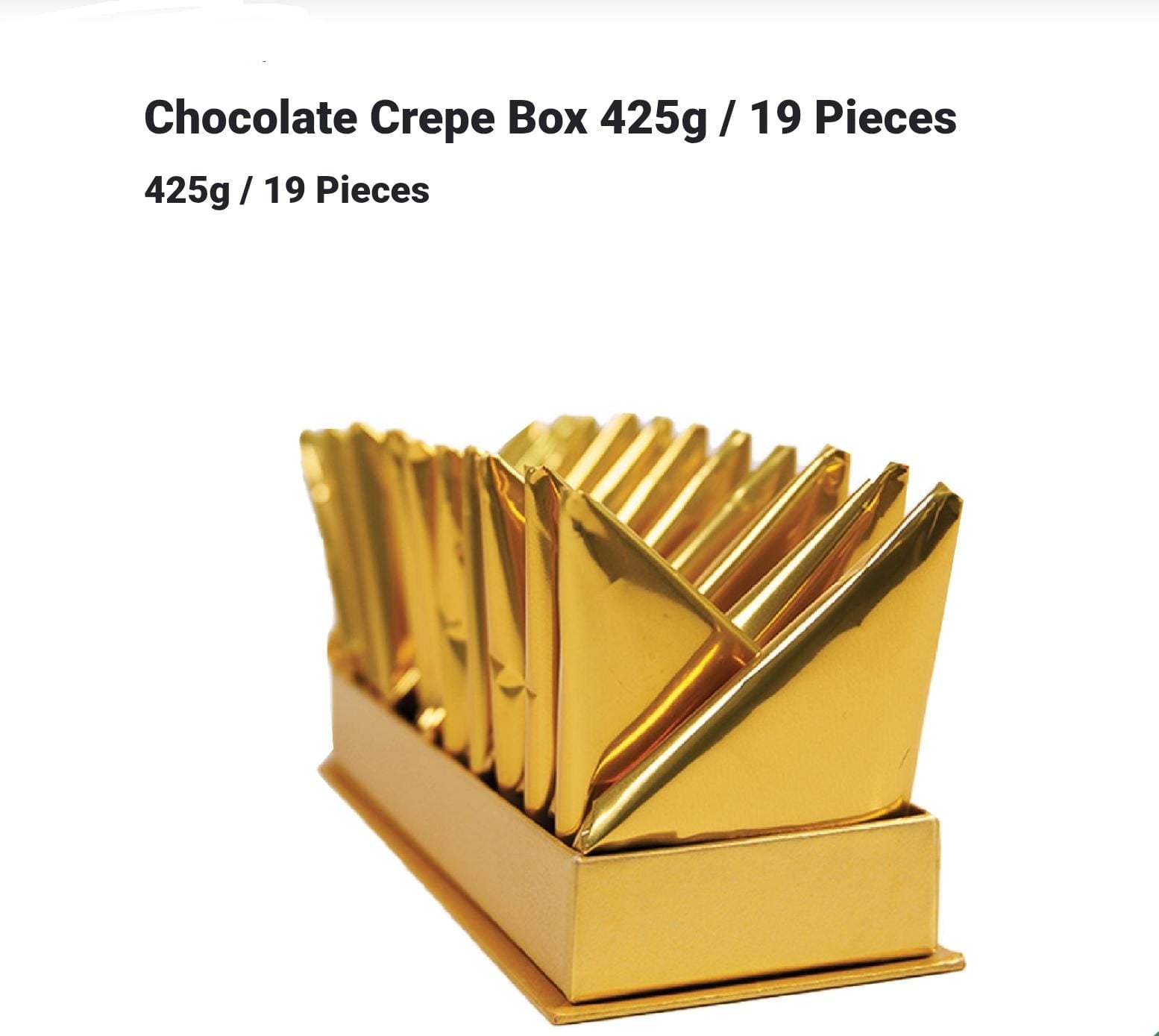 Omniya Delicacy Luxurious Chocolate Crêpe Box – Crunchy Crepe Rolls Dipped in Premium Belgian Milk Chocolate – Gourmet Dessert Gift Box