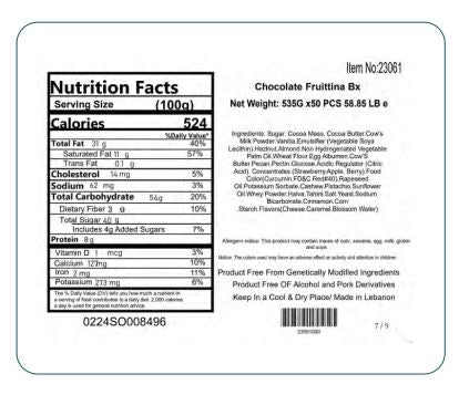 Chocolate Fruittinia Box