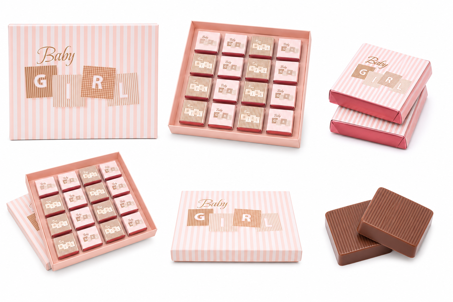 32 Piece Baby Girl Chocolate Gift