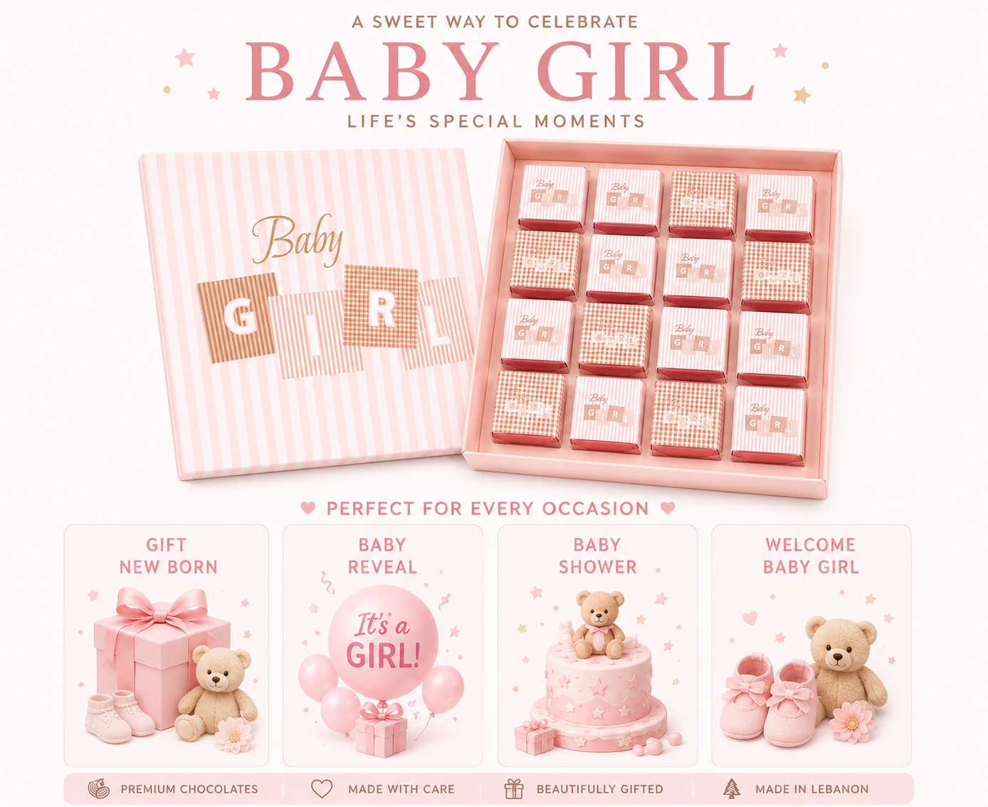 Chocolate Baby Girl Gift Box