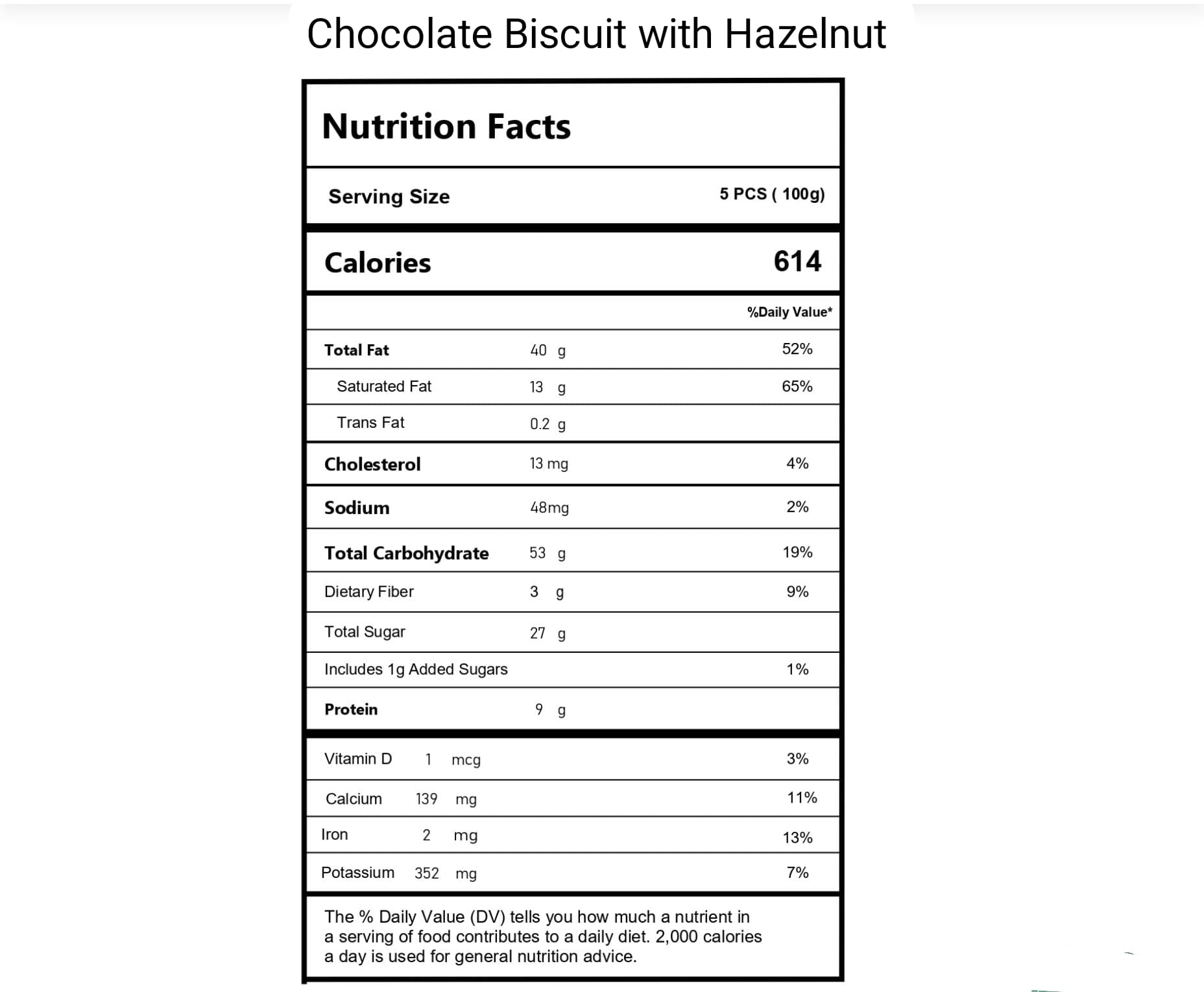 Chocolate Biscuit with Praline