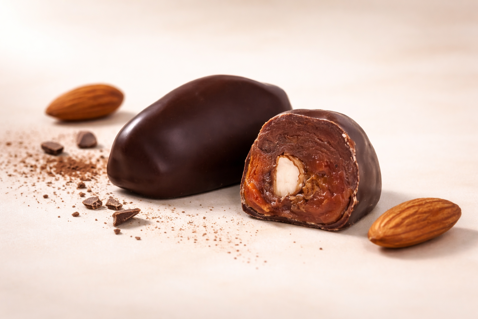 Chocolate Date with Almond and Mandarine Dark No Added Sugar