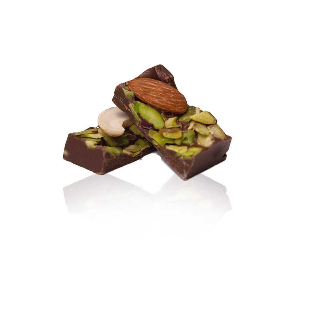 Chocolate with Raisins Cashews Almonds and Pistachios