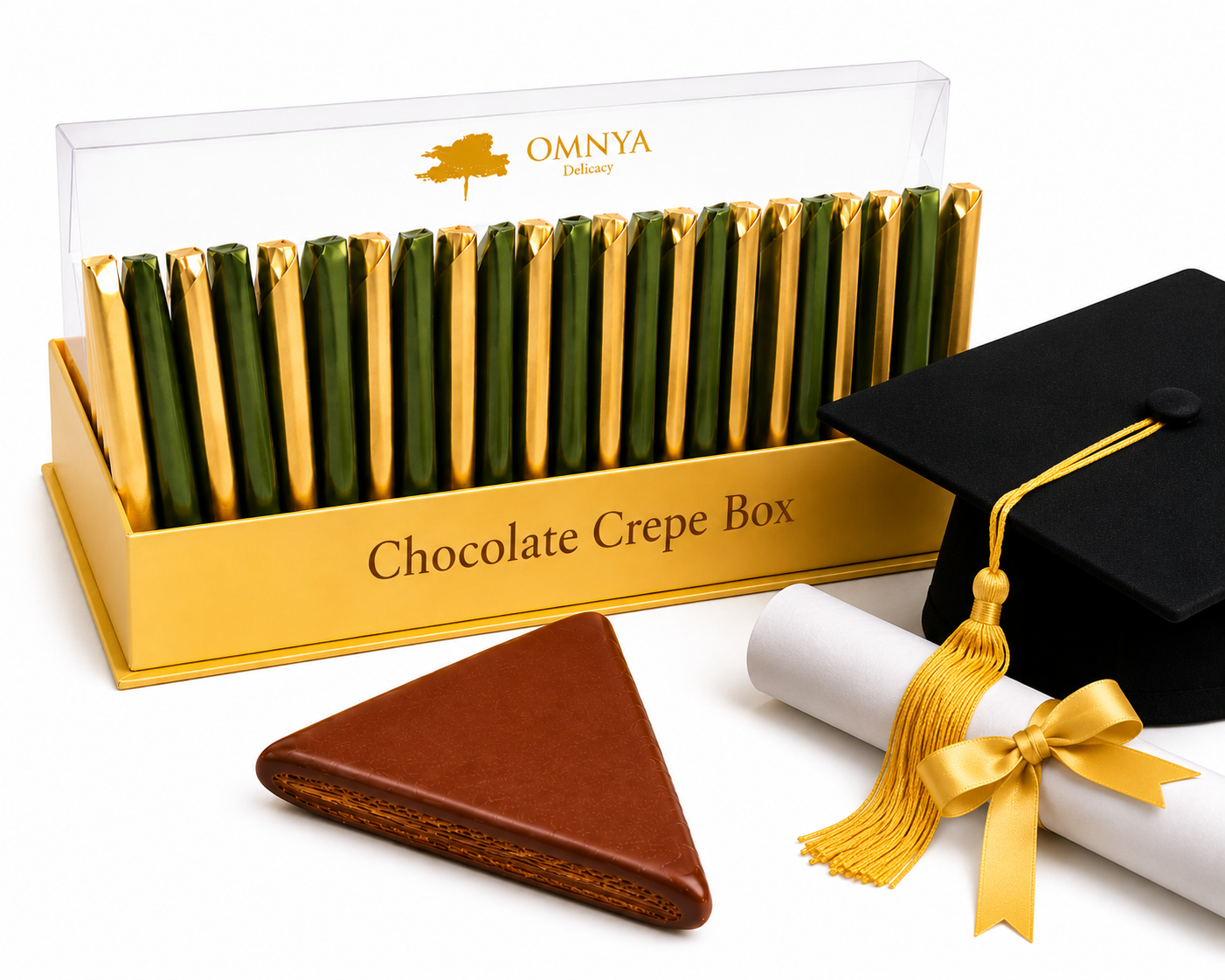 Crunchy Chocolate Crepe Snack Close Up