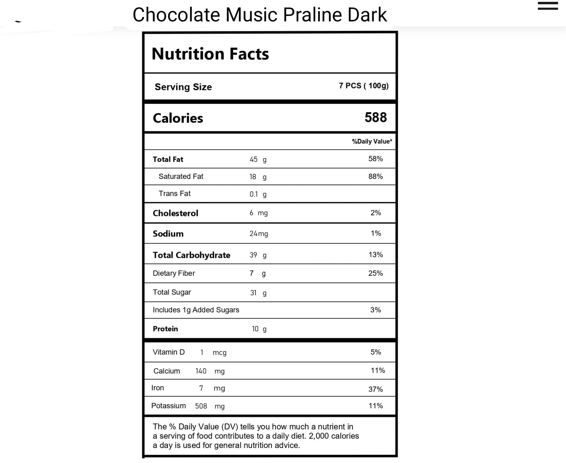 Dark Chocolate with Praline Filling