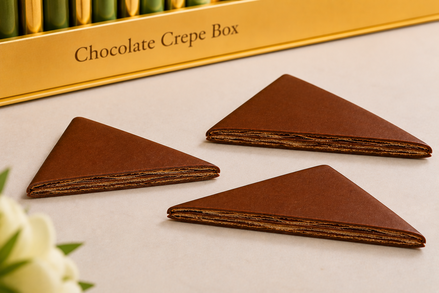 Milk Chocolate Covered Crispy Crepe Layers