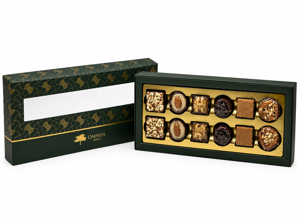 OMNIYA Delicacy Chocolate Special Box 12pcs Count Assorted Gourmet Mil