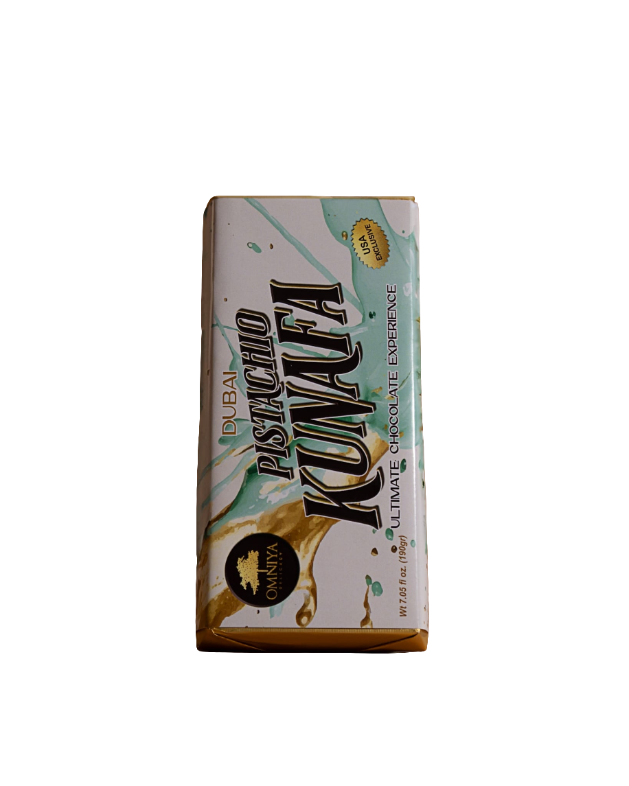 OMNIYA Delicacy Dubai Viral Kunafa Pistachio Chocolate Bar 190g