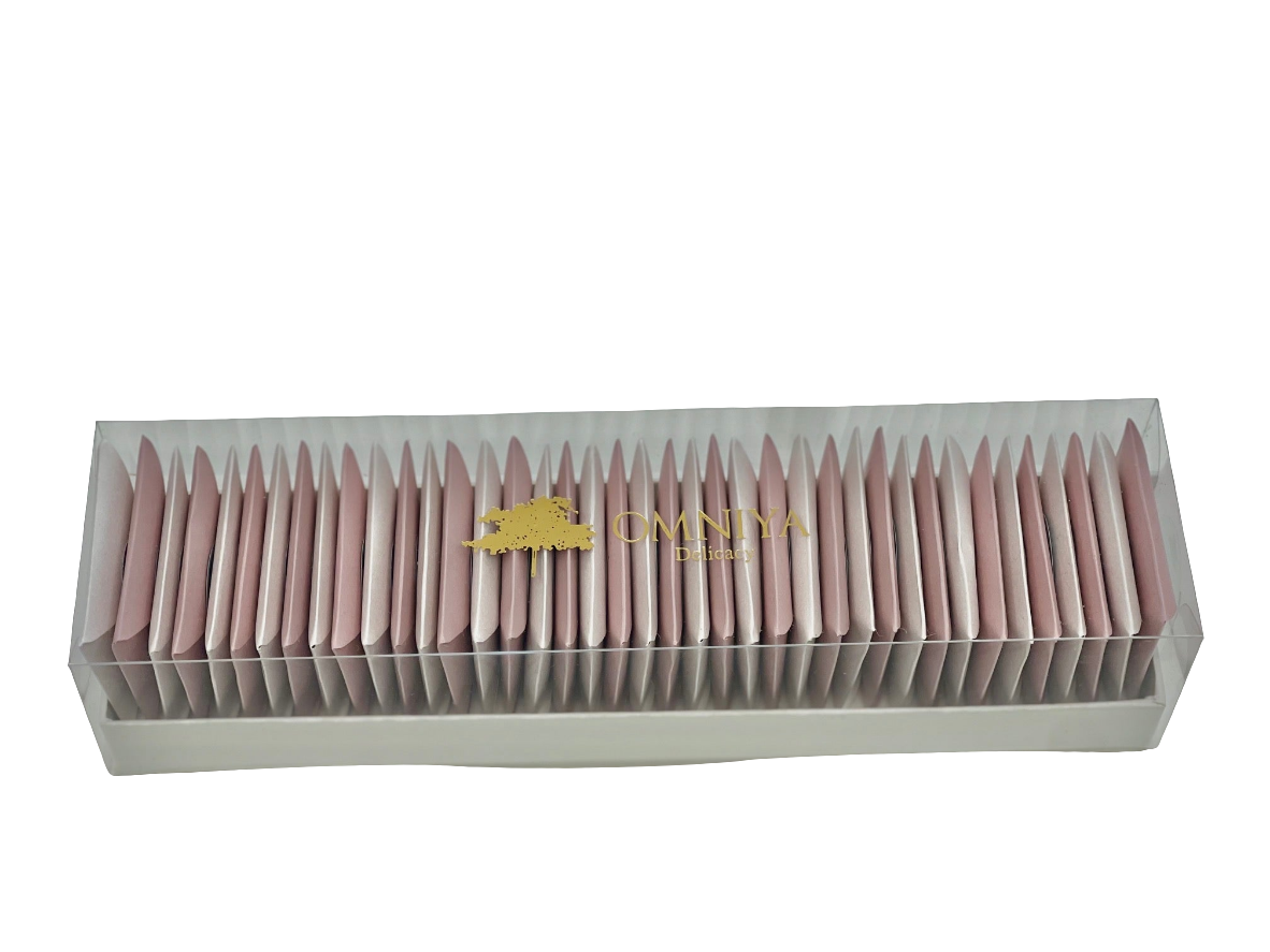 Mini Dark & Milk Chocolate Bars in Elegant Envelope Packaging Individually Wrapped Gourmet Treats- Perfect for Gifts, Office Snacks, & Party Favors - 40 Pack ( White & Gold) (pink - White)