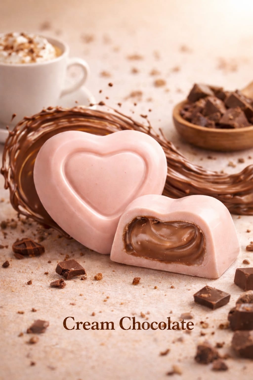 【lovers heart 専用】 Luxury Chocolate Heart Box - 16 Pcs Heart Shaped Chocolate w/ 4 Flavor